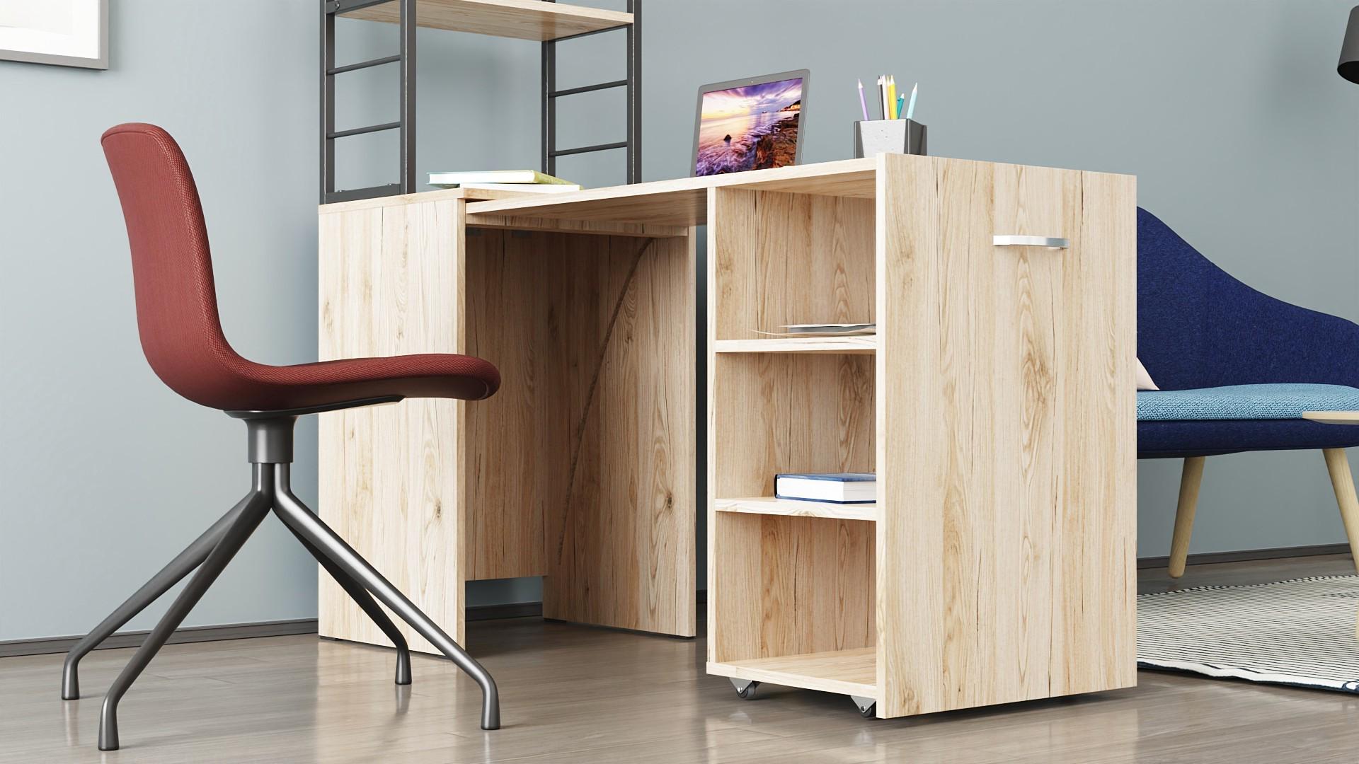 Стіл-тумба трансформер Ferrum-decor Смарт 4/1 з етажеркою метал/ДСП 16 мм 1430x1450x500 мм Чорний/Дуб Сан-Марино (FRD-105124) - фото 5 Стіл-тумба трансформер Ferrum-decor Смарт 4/1 з етажеркою метал/ДСП 16 мм 1430x1450x500 мм Чорний/Дуб Сан-Марино (FRD-105124) - фото 5