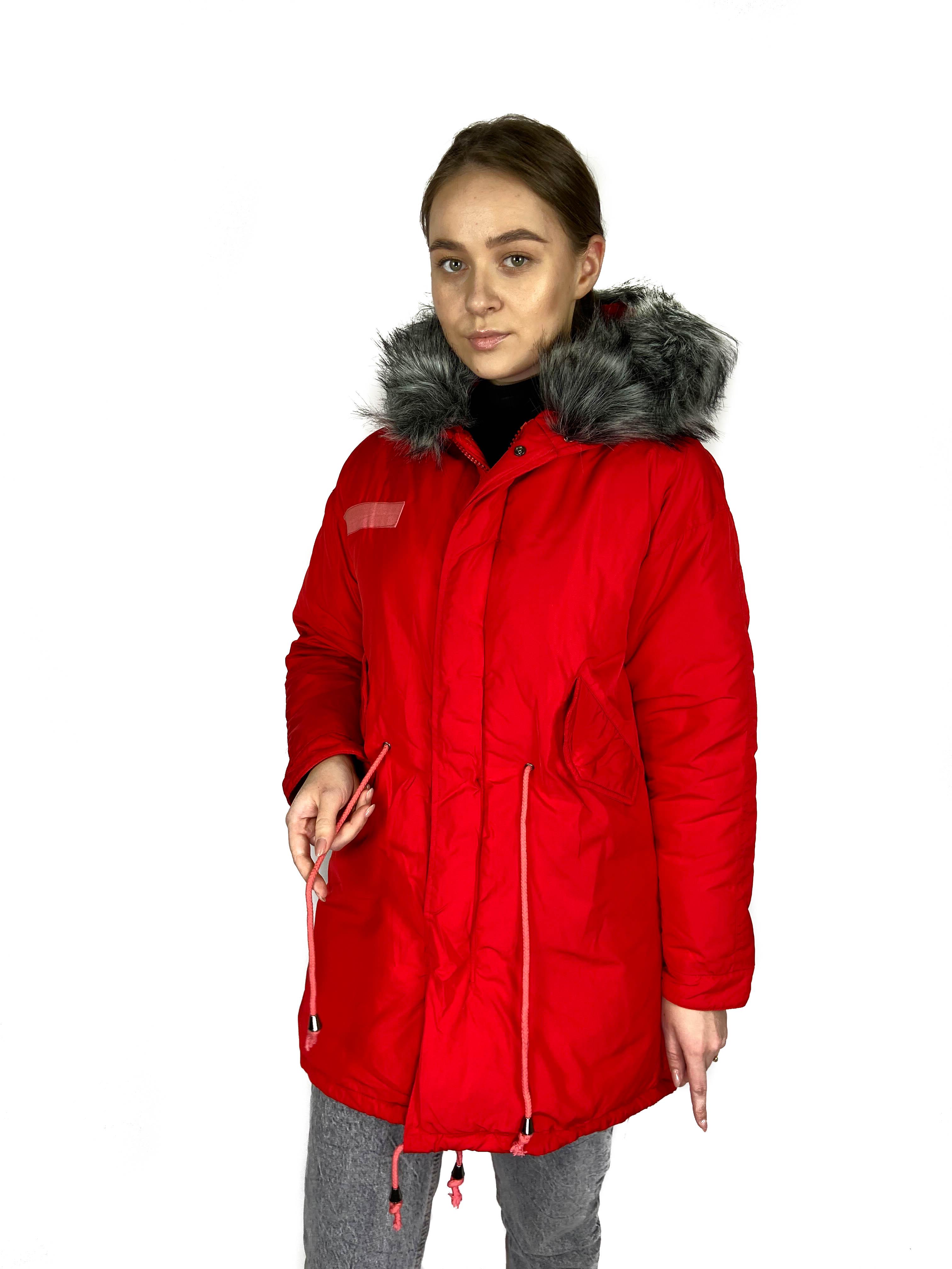 Парка женская зимняя XINXUEYI XL Красный (PP9009) - фото 2 Парка женская зимняя XINXUEYI XL Красный (PP9009) - фото 2