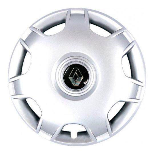 Ковпаки автомобільні SKS 205 R14 з логотипом Renault 4 шт. Сріблястий