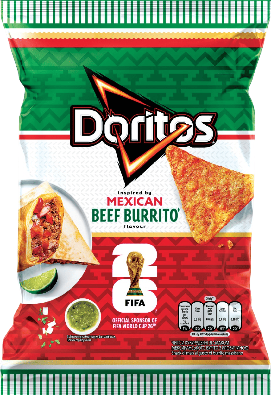 Чипсы Doritos FIFA Mexican Beef Burrito 90 г (3019874613)
