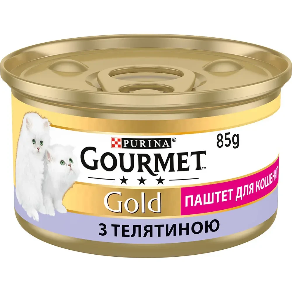 Вологий корм для кошенят Gourmet Gold Pate Veal телятина 85 г (7613036330596)