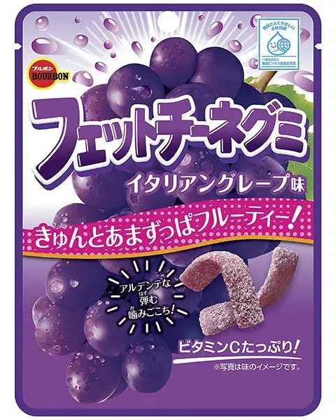 Желейки BOURBON Fettuccine Gummy Grape зі смаком винограду 50 г Желейки BOURBON Fettuccine Gummy Grape зі смаком винограду 50 г