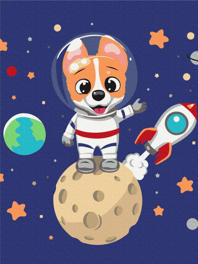 Картина за номерами Brushme Коргі в космосі 30x40 см (KBS0099) Картина за номерами Brushme Коргі в космосі 30x40 см (KBS0099)