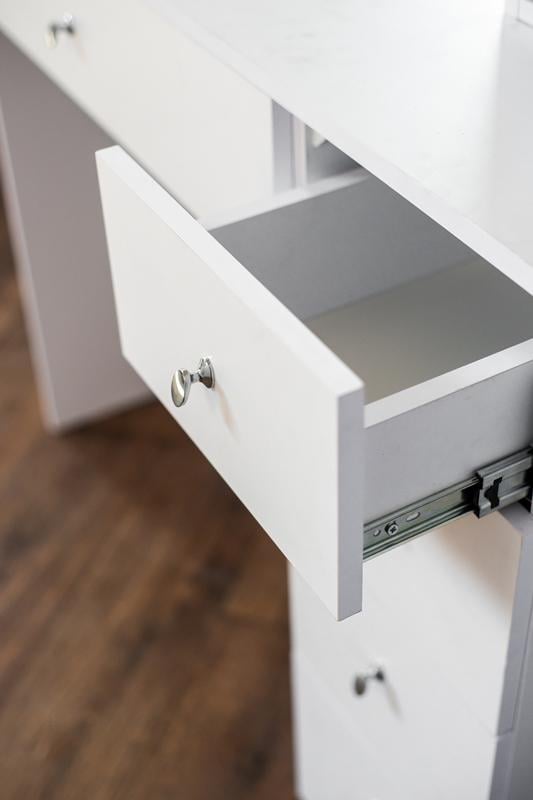 Гримерний стіл з підсвіткою і поличками на 1 тумбу (М620-1) - фото 3 Гримерний стіл з підсвіткою і поличками на 1 тумбу (М620-1) - фото 3