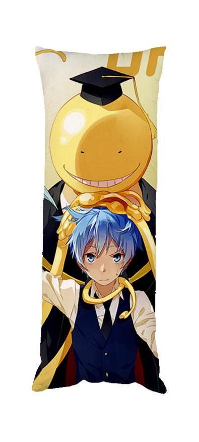 Подушка дакимакура Koro sensei Коро-сенсей аниме Класс убийц декоративная ростовая для обнимания двусторонняя 40x120 см (1834005100) - фото 1