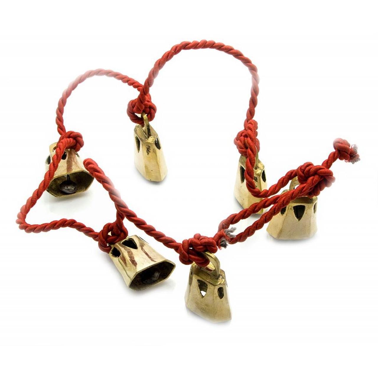 Колокольчики на веревке 6 шт. Бронзовый (23493)