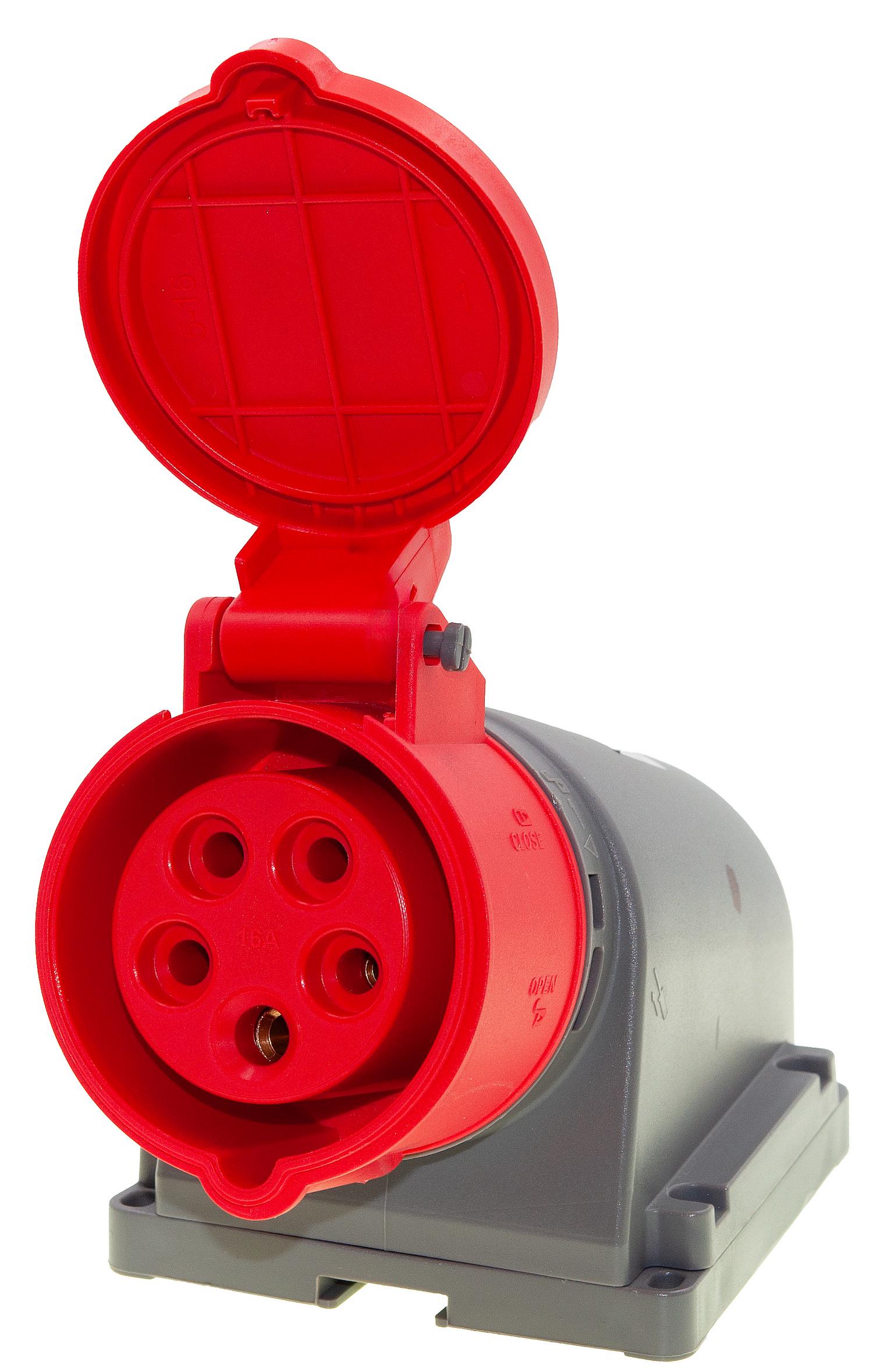 Розетка настенная 90° полиамид Bemis IP44 BC1-1505-2535 380V 3P+E+N 16 A (98286)