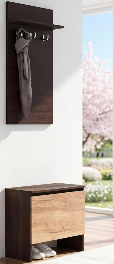 Прихожая Мастер Форм A 600/500/40 550 мм 55х37,6х200 мм Венге магия/Дуб крафт золотой Прихожая Мастер Форм A 600/500/40 550 мм 55х37,6х200 мм Венге магия/Дуб крафт золотой