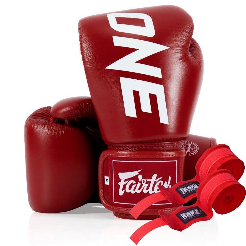 Боксерские перчатки FAIRTEX BGV1-ONE натуральная кожа 14 бинтов бинтов в комплекте Red (3019820671)