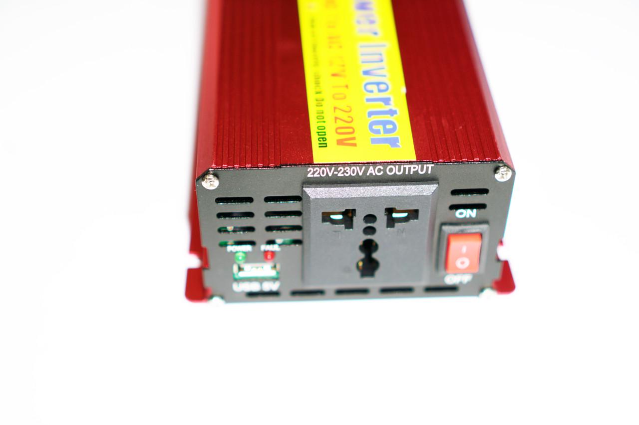 Автомобільний інвертор ERYUAN 12V-220V 2000W DC/AC Red - фото 3