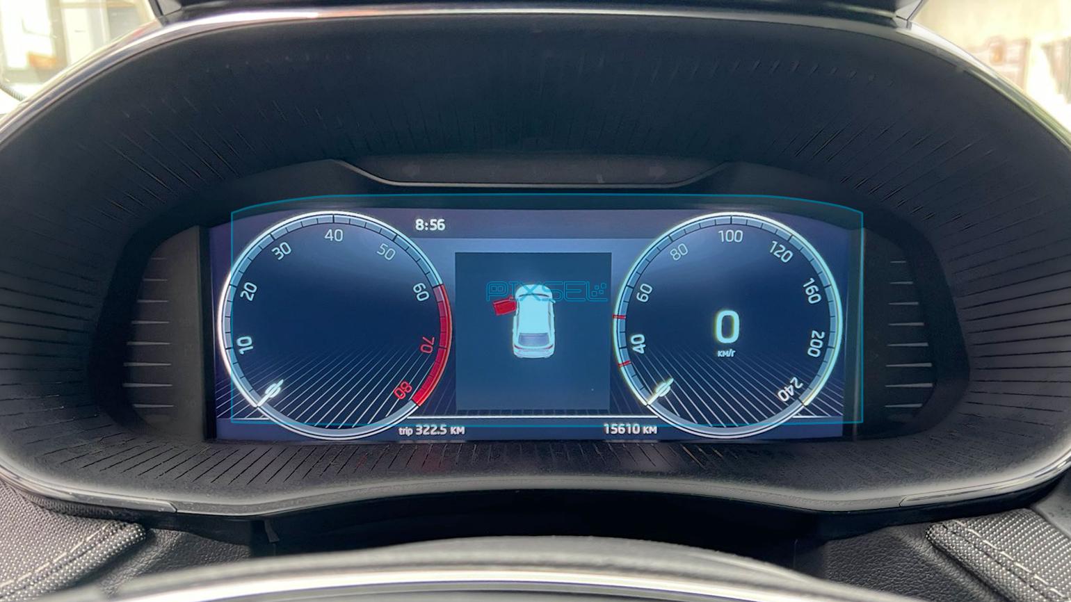 Захисне скло Pixsel гібридне матове на панель приладів Skoda FABIA 9,9“ 2022