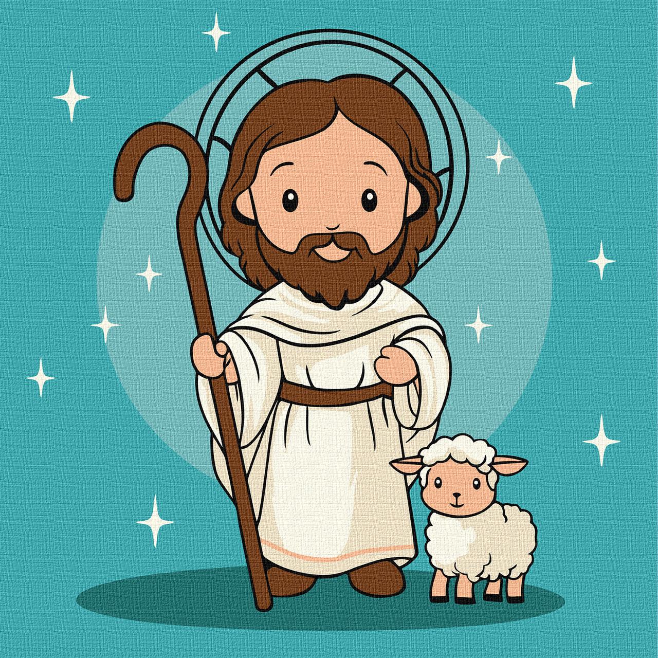 Картина по номерам Ideyka Милый Иисус 25х25 см (2824289856)