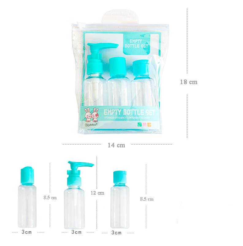 Місткості для поїздок Empty bottle set R26056 3 шт. Блакитний (1008317-1) - фото 6