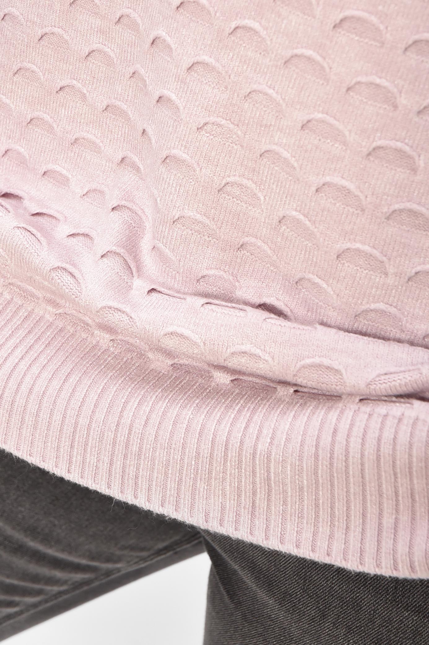 Светр жіночий 206598 однотонний XL-2XL Рожевий (206598_!335381_48-50) - фото 4