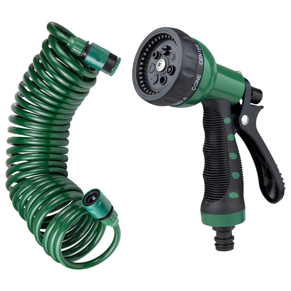 Набор для полива Grad спиральный шланг 7,5 м и пистолет-распылитель 7-ми режимный (5019065)