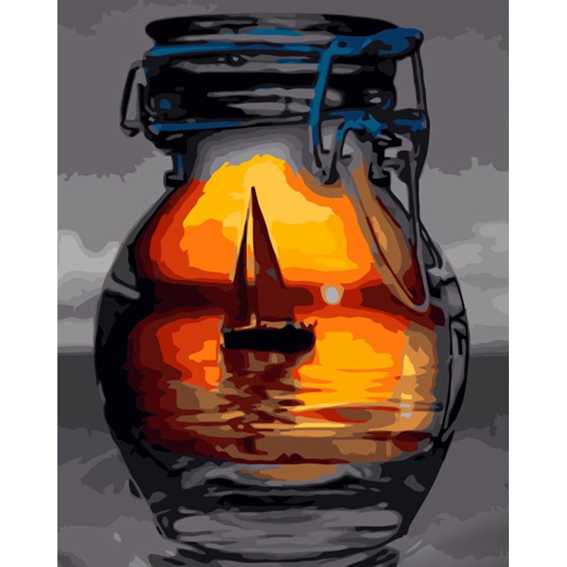 Картина по номерам Strateg Лодка в стакане 40x50 см (GS1247)