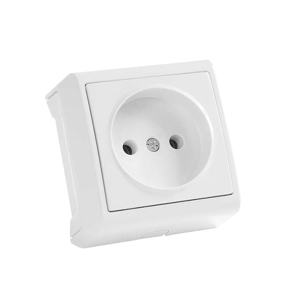 Розетка Viko Vera без заземлення зовнішня Білий (21599-е)