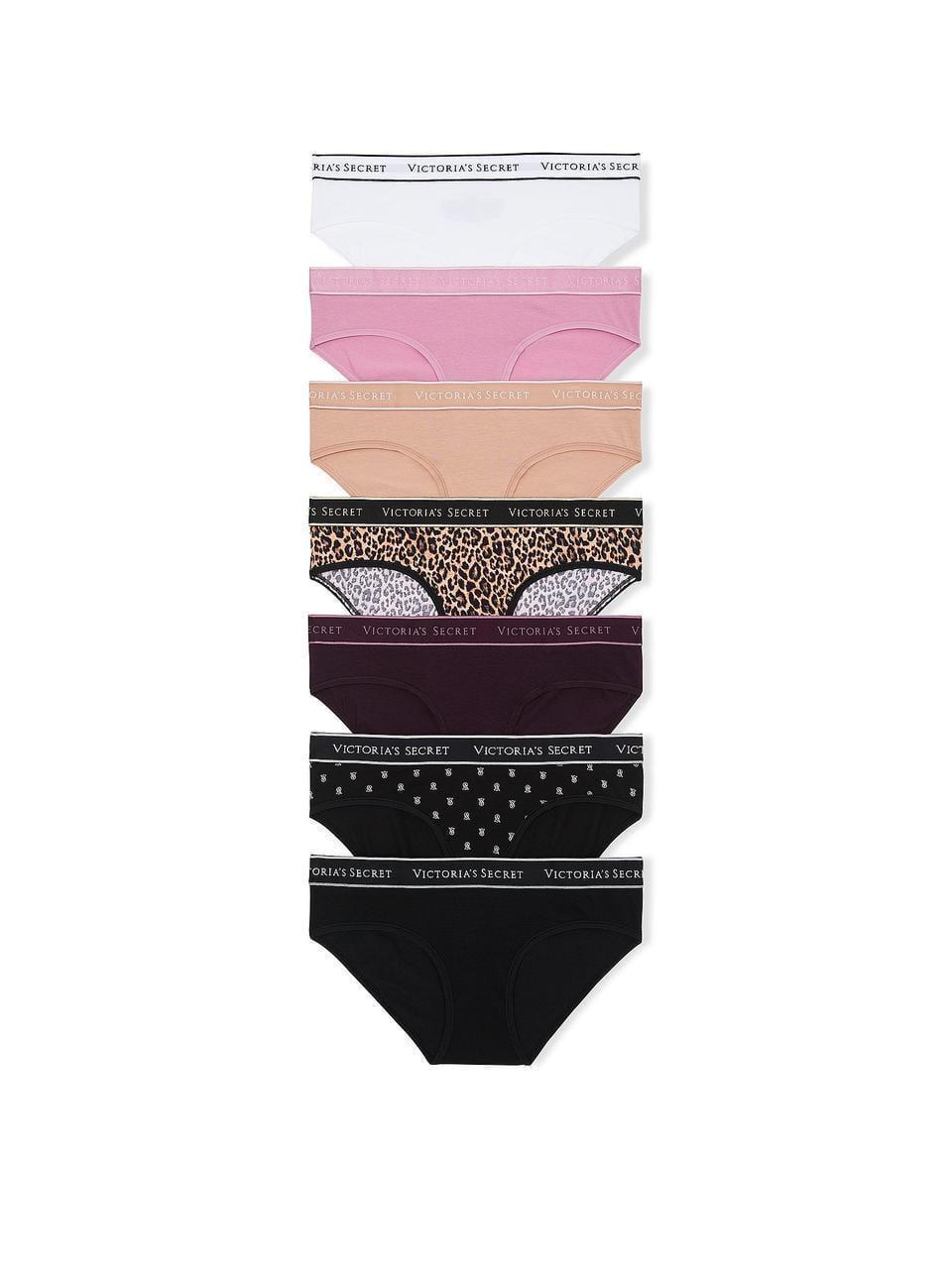 Набор трусиков Victoria Secret Logo Cotton Hiphugger 7 шт. XL Разноцветный (2858924222)