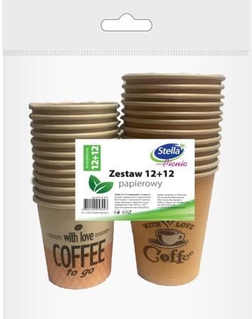 Набір одноразовий паперовий Стелла ЕКО 12+12 шт.