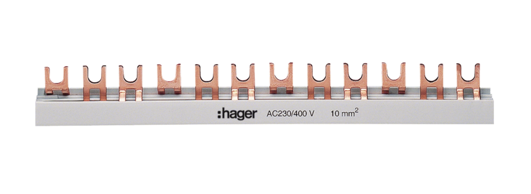 Шина Hager KDN363B фазная 3P 10 кв. мм 57M (000012452)