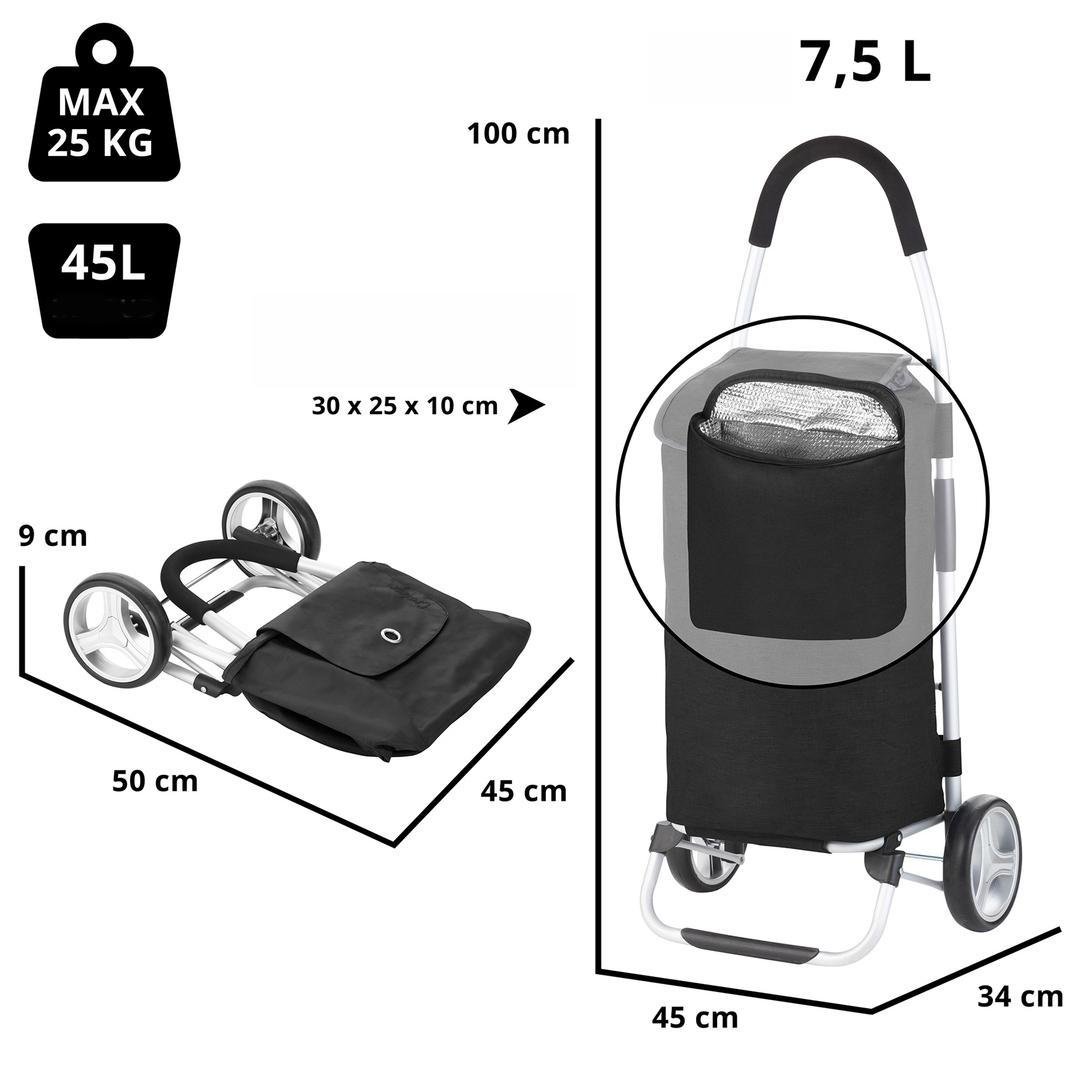 Сумка-тележка ShoppingCruiser Foldable 40 л Black (927297) - фото 4