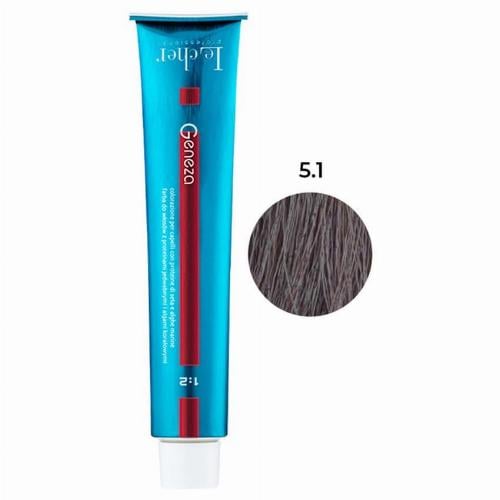 Крем-фарба для волосся професійна стійка аміачна Le Cher Geneza 100 мл 5.1 з протеїнами шовку (2502577981)