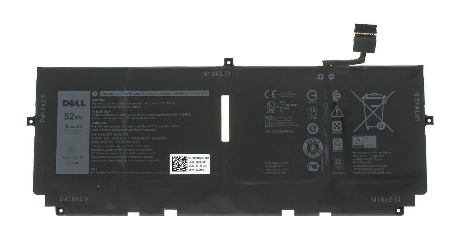 Аккумулятор DigiParts для ноутбука XPS 13 9300 2020 2XXFW