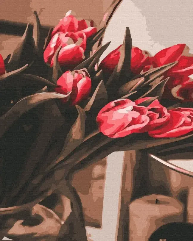 Картина по номерам Rainbow Art Очаровательные тюльпаны 40х50 см (GX43786)