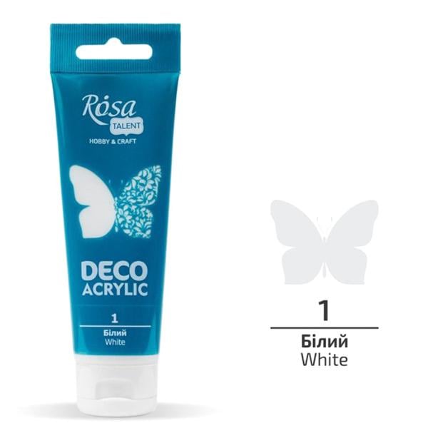 Акриловая краска для декора ROSA Talent 1 75 мл Белый матовый (322201) - фото 1 Акриловая краска для декора ROSA Talent 1 75 мл Белый матовый (322201) - фото 1