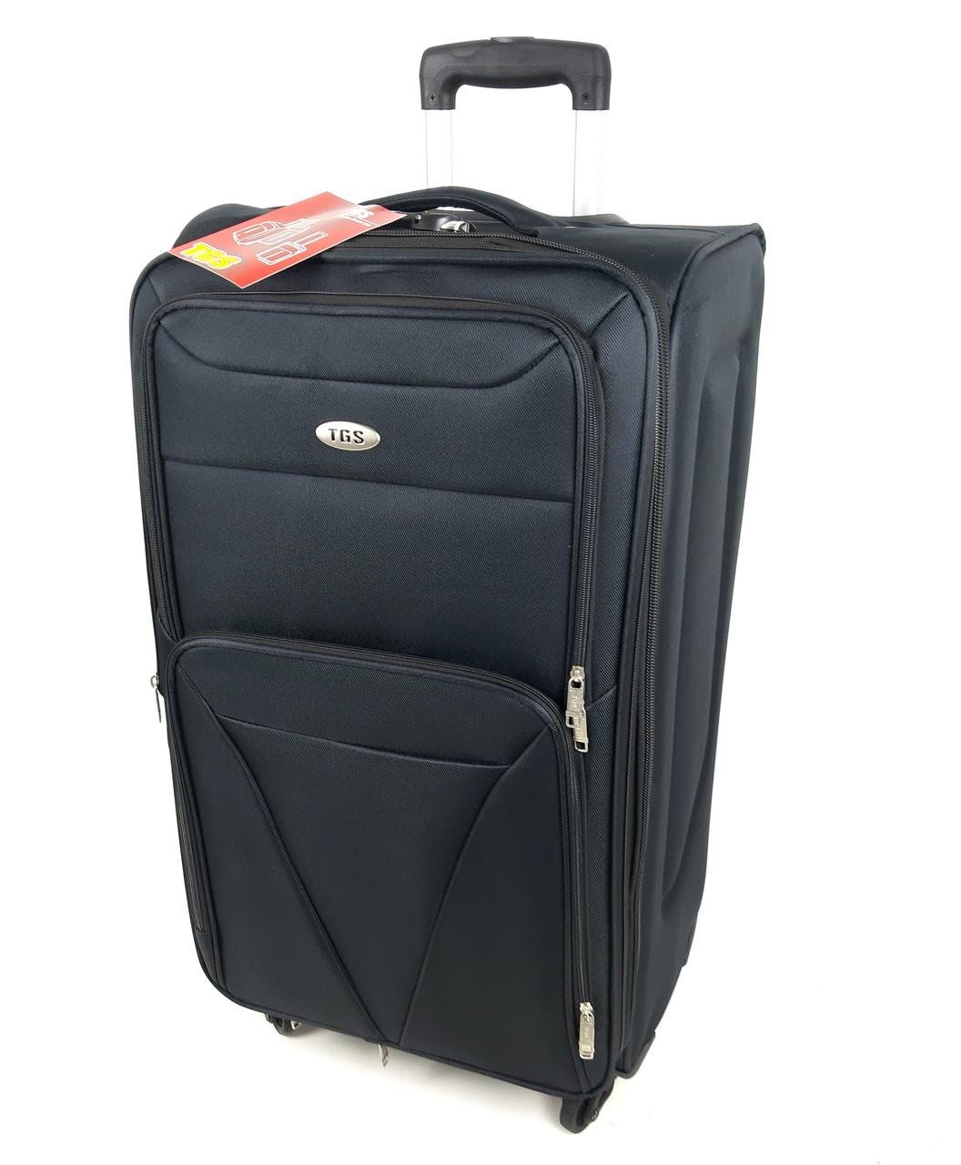 Валіза на 4-х колеса- TGS 75 л 66х40х24+5 см Чорний (1517-1)