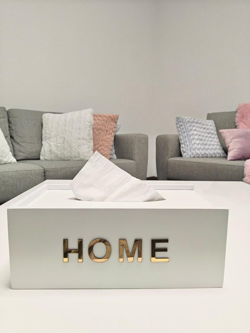 Салфетница Home 26х14х9,5 см Silver/White (Box1) - фото 2 Салфетница Home 26х14х9,5 см Silver/White (Box1) - фото 2