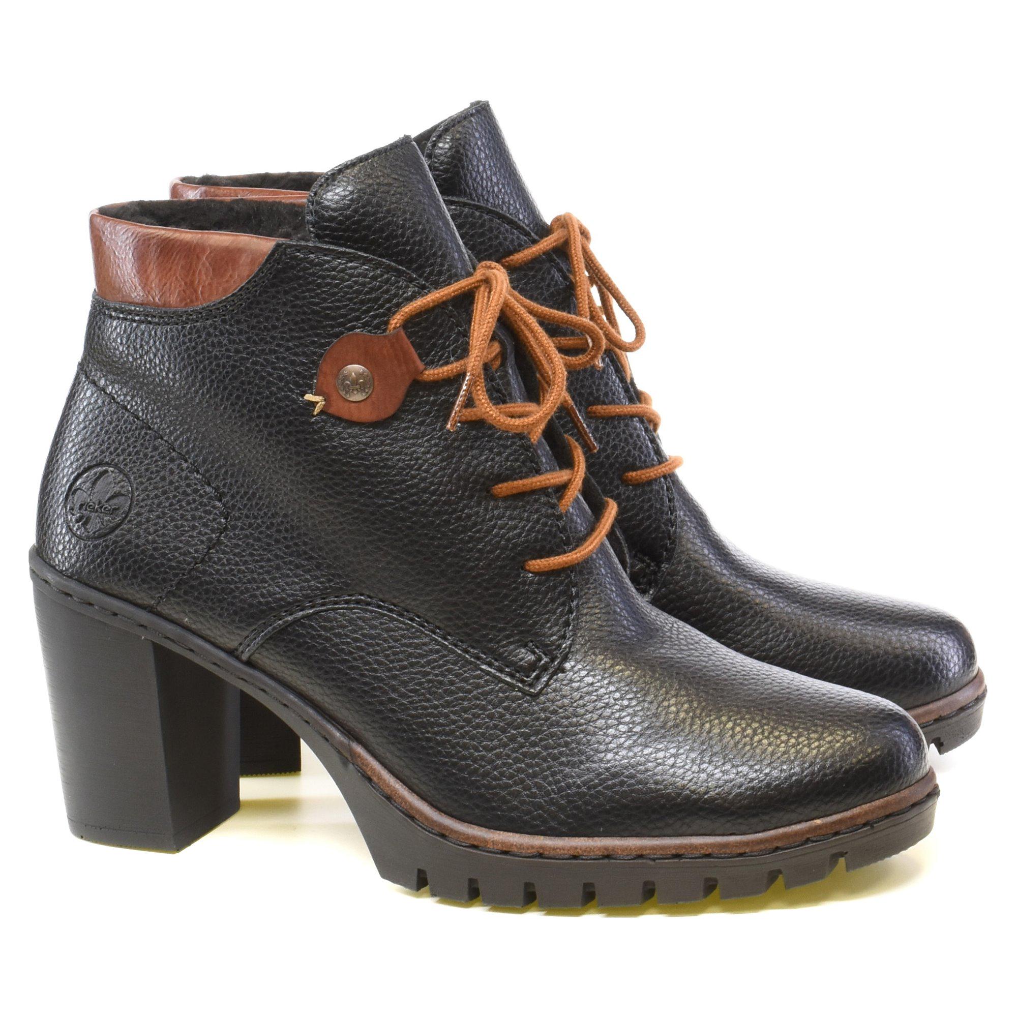 Черевики зимові жіночі Rieker р. 38 Чорний (013546-38) - фото 4