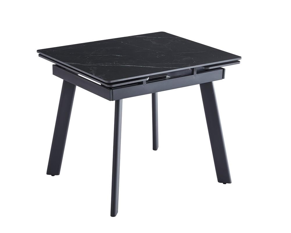 Стіл обідній розкладний Vetro TM-80 Онікс матова кераміка 900/1400х750х750 Чорний