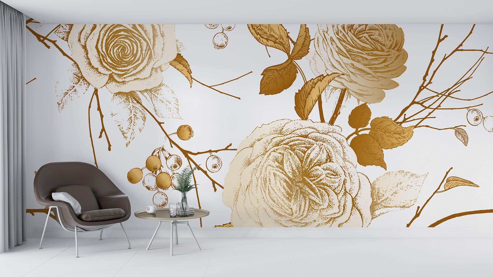 Фотошпалери флізелінові Styleo Print-walls Троянди та півонії 0374 400х250 см (Pw-0374/4)