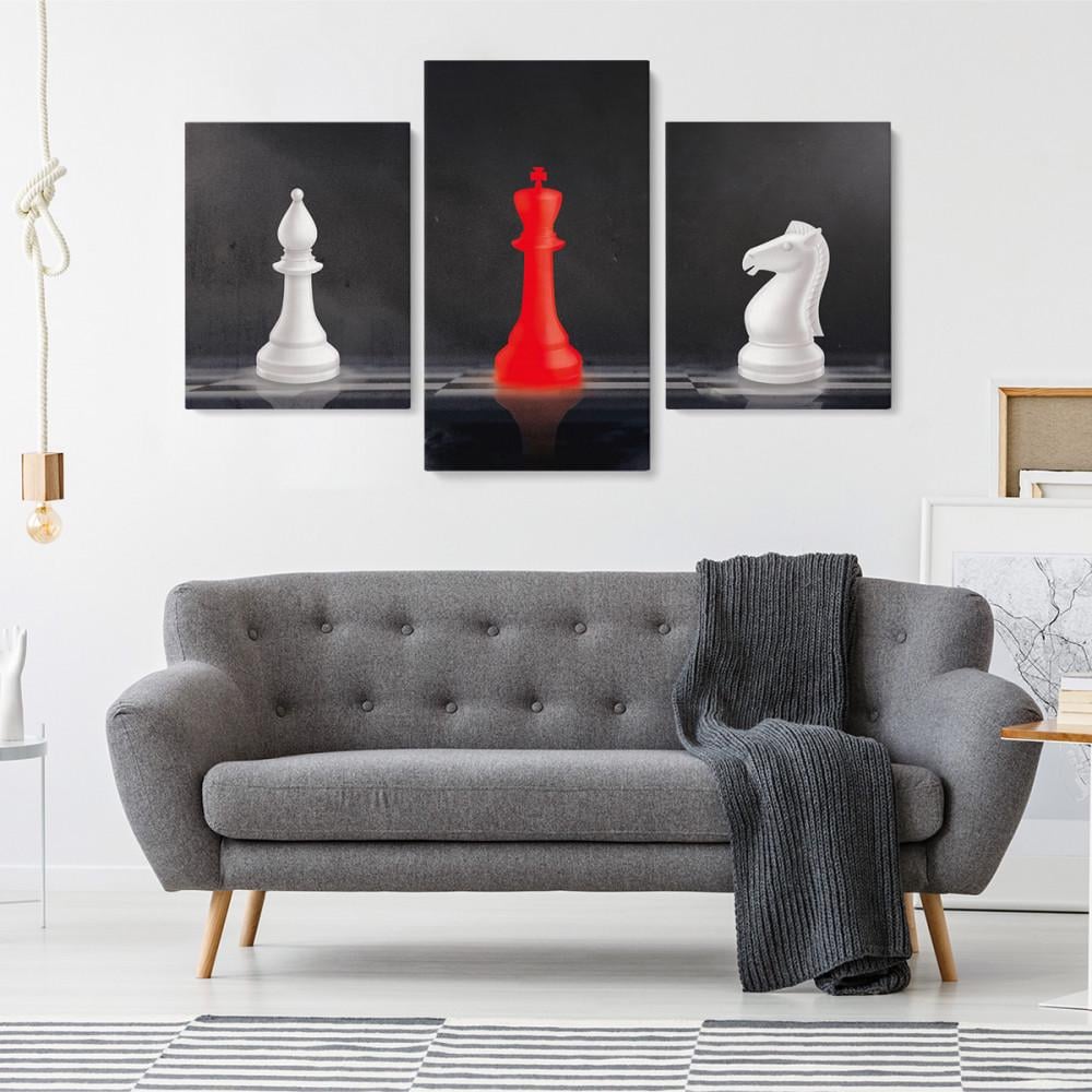 Модульная картина Malevich Store Шахматы из трех частей 96x60 см (MK322026)