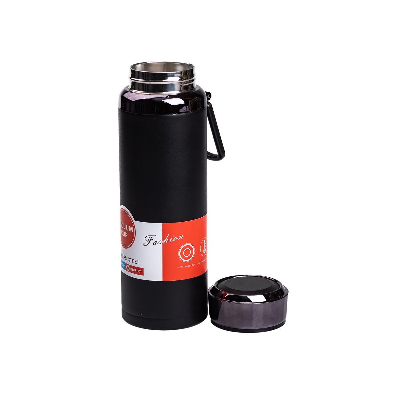 Термос с индикатором температуры и широким горлом 1 л Черный - фото 4 Термос с индикатором температуры и широким горлом 1 л Черный - фото 4