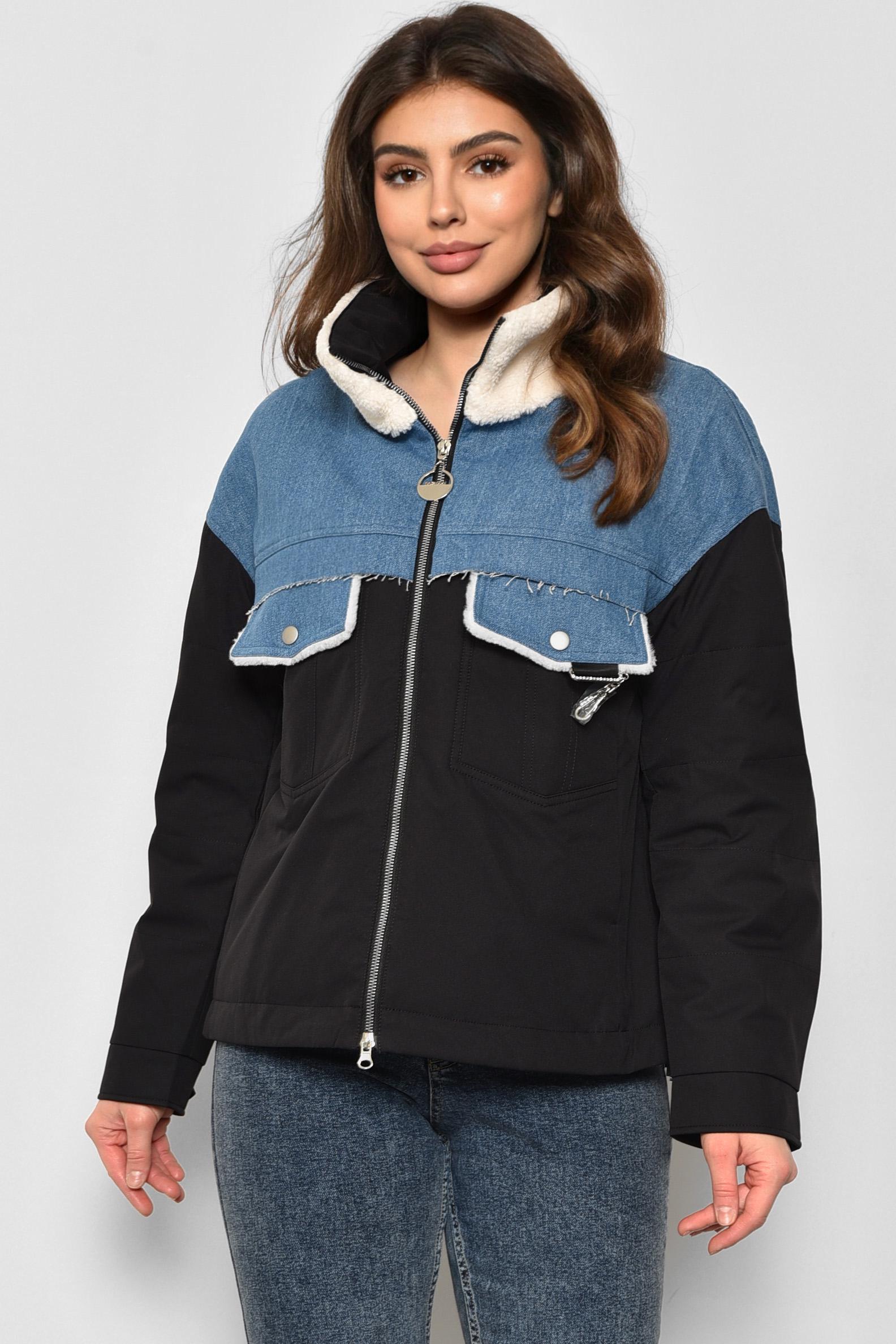 Куртка жіноча демісезонна S Чорно-блакитний (175900) Куртка жіноча демісезонна S Чорно-блакитний (175900)