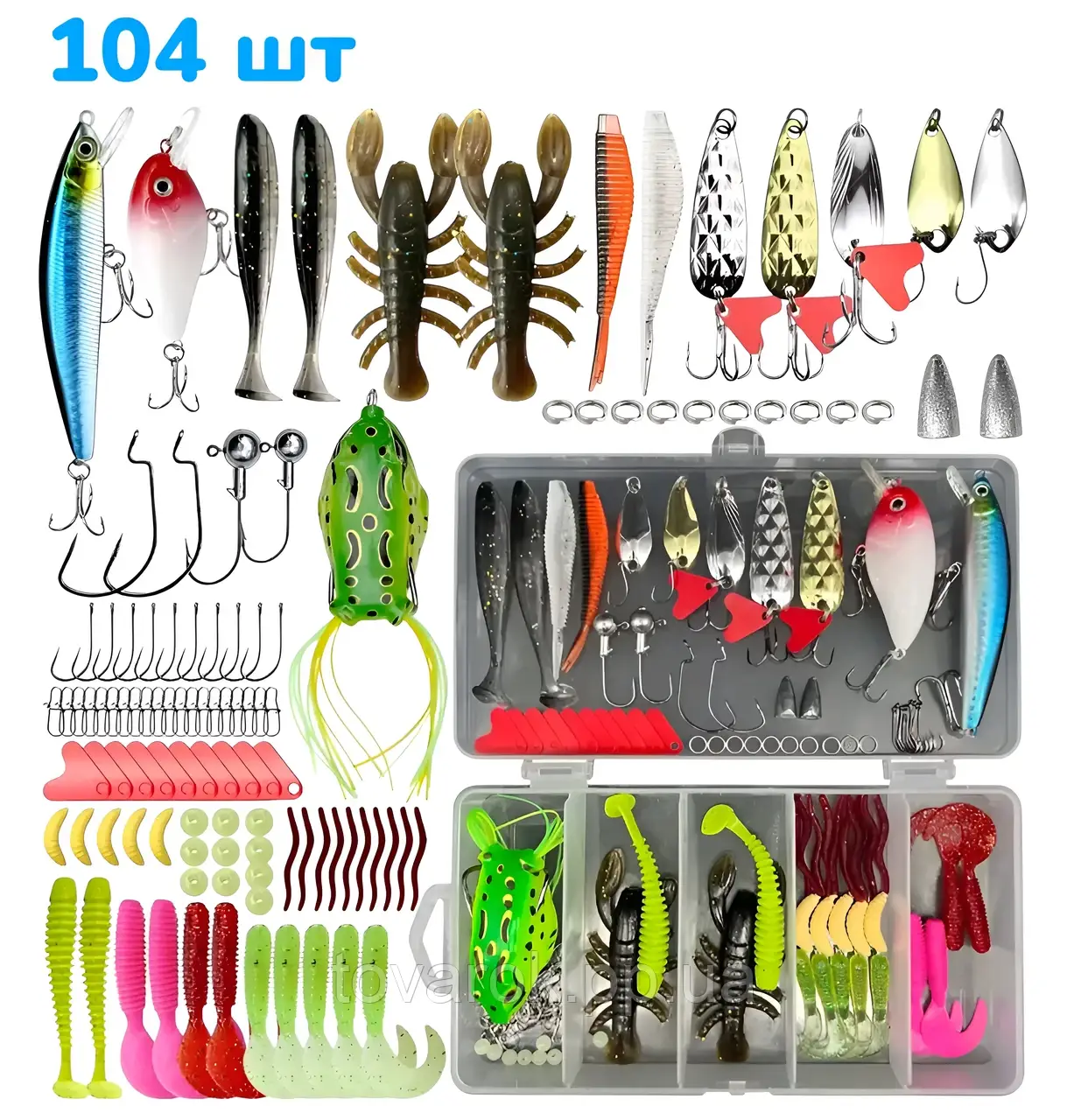 Набор рыболовных силиконовых приманок в коробке (27919137) - фото 5 Набор рыболовных силиконовых приманок в коробке (27919137) - фото 5