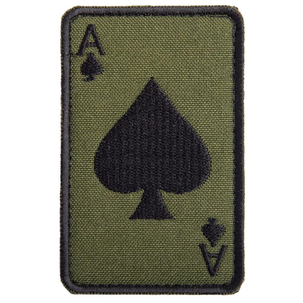 Шеврон на липучці Карта Туз Пік Ace of Spades 5х8 см (22661) Шеврон на липучці Карта Туз Пік Ace of Spades 5х8 см (22661)