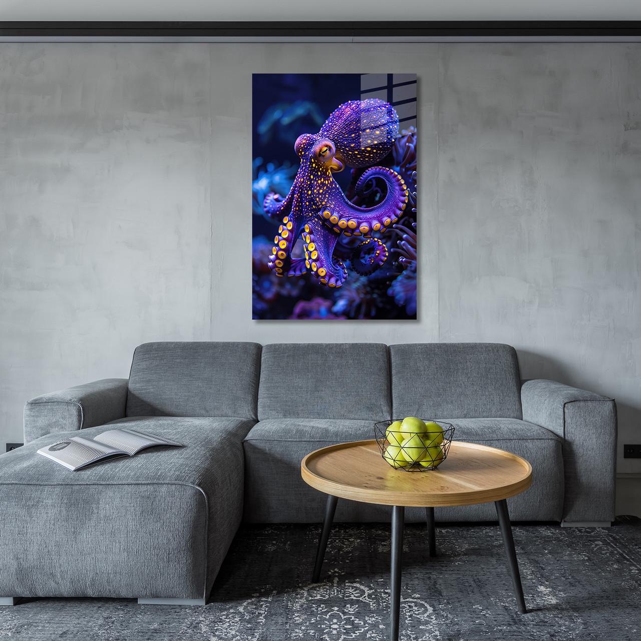 Картина на стекле NovellaPrint Осьминог ночи 50х75 см (455.2) - фото 5