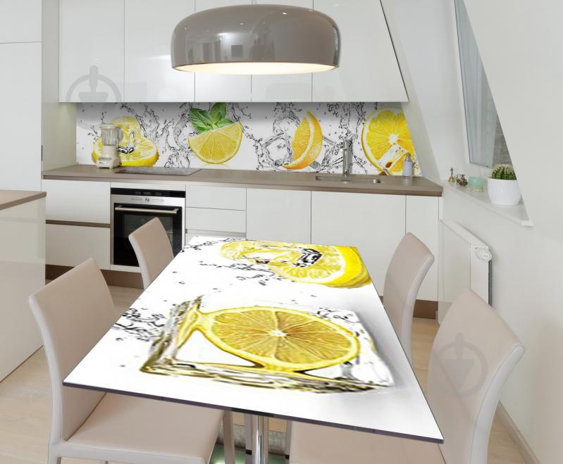 Наклейка виниловая на стол Zatarga  "Долька Лимона"  600х1200 мм