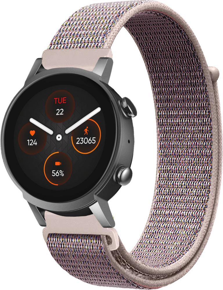 Ремешок нейлоновый Sport Loop для Mobvoi TicWatch E3 Grey Pink (16136-06) Ремешок нейлоновый Sport Loop для Mobvoi TicWatch E3 Grey Pink (16136-06)