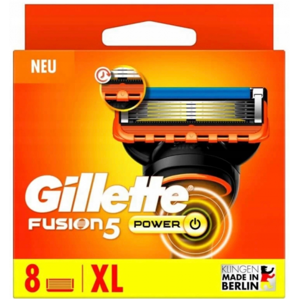 Касети для гоління змінні GILLETTE Fusion Power 8 шт.