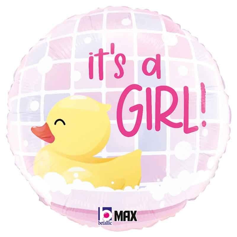 Шарик фольгированный Grabo It`a Girl утенок 45 см (8055513265455)