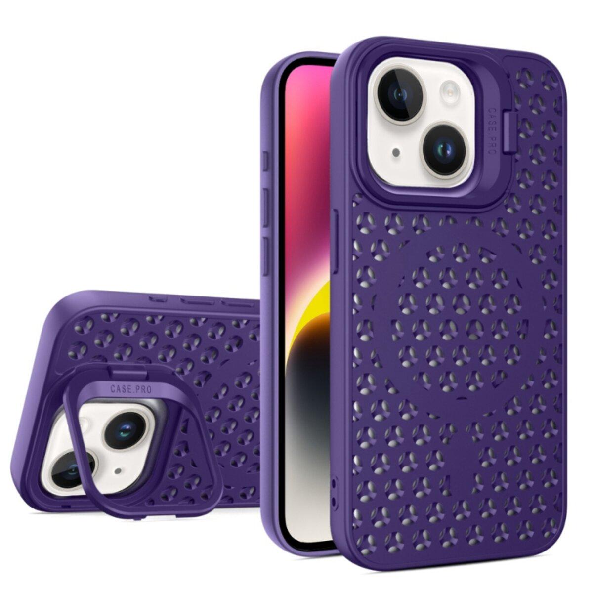 Противоударный чехол с подставкой Cosmic Grater Stand for Apple iPhone 14 Purple