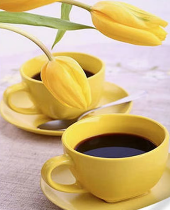 Алмазная мозаика Strateg Кофе с желтыми тюльпанами 30х40 см (HEG86911)