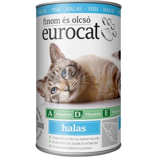 Корм для кошек влажный EuroCat Fish кусочки в желе с рыбой 415 г