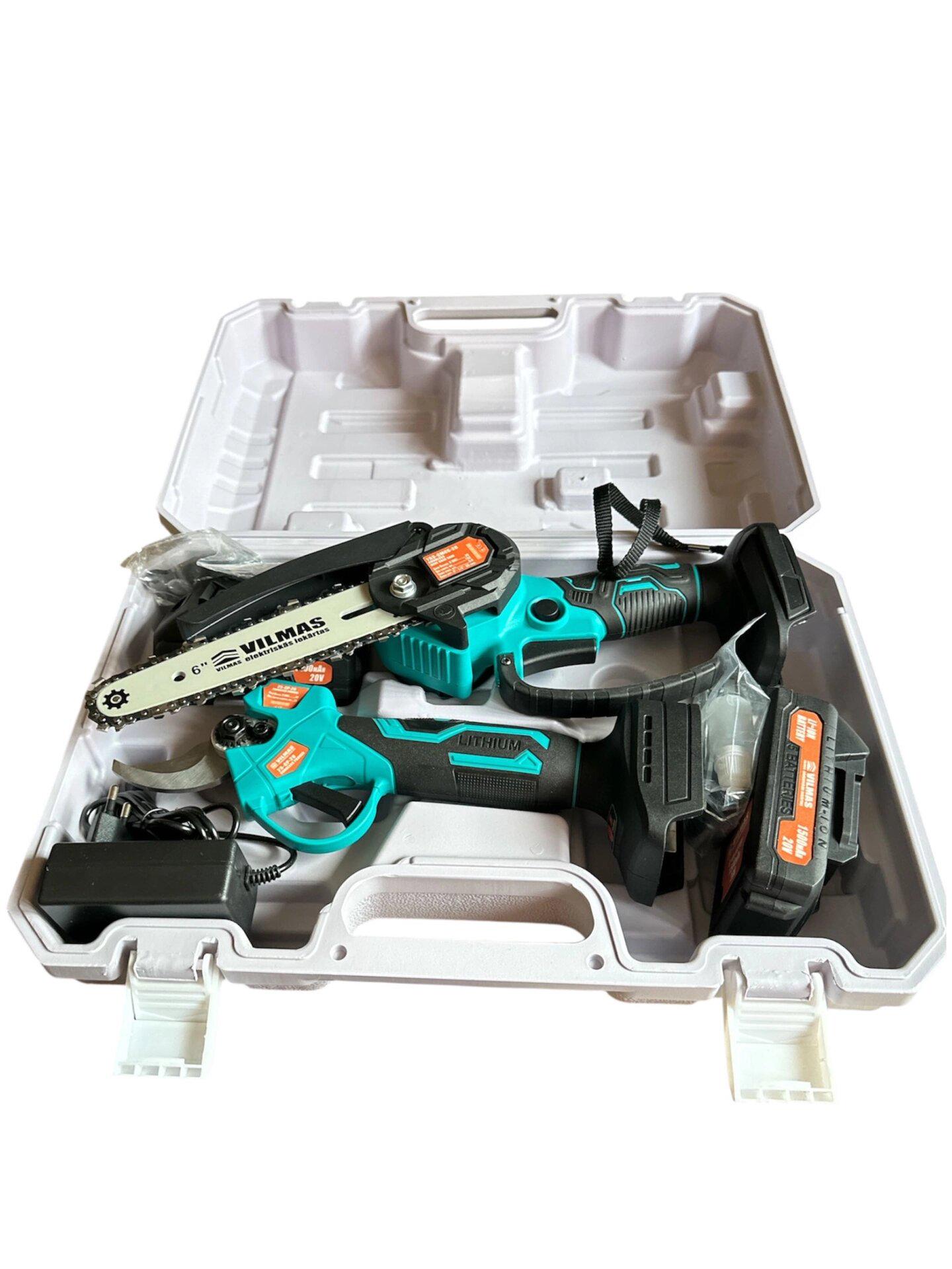 Набор аккумуляторный VILMAS секатор садовый 153/20 и мини-пила 25/20 (27667083) - фото 8 Набор аккумуляторный VILMAS секатор садовый 153/20 и мини-пила 25/20 (27667083) - фото 8