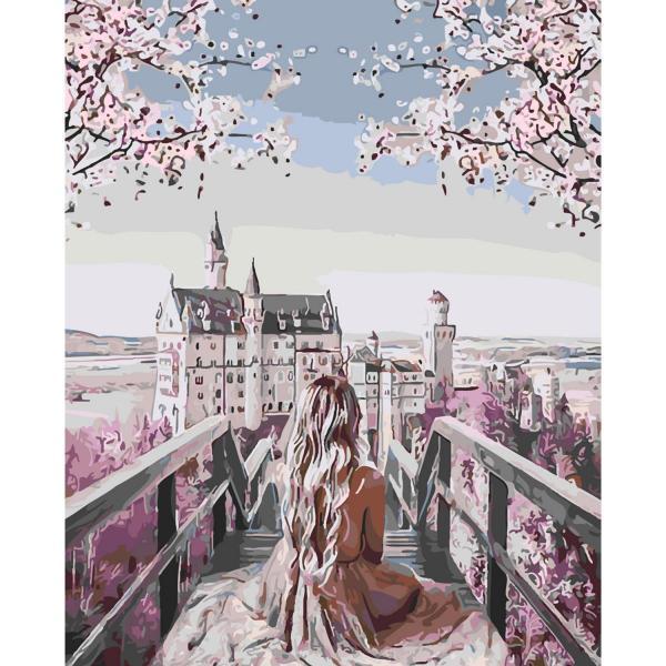 Картина по номерам Strateg Люди Мечтательная девушка 40х50 см в термопакете (SY6143-mt)