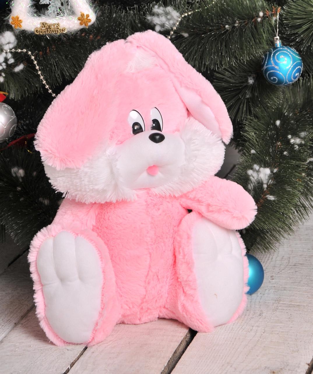 М'яка іграшка Зайчик сидячий 55 см Рожевий (1158849784) - фото 3
